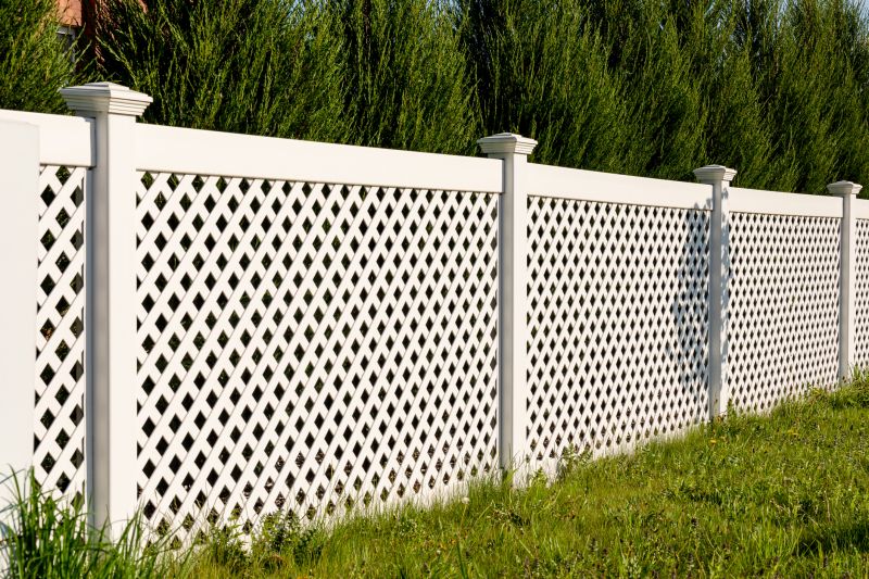 Lattice Fence with Privacy Screen