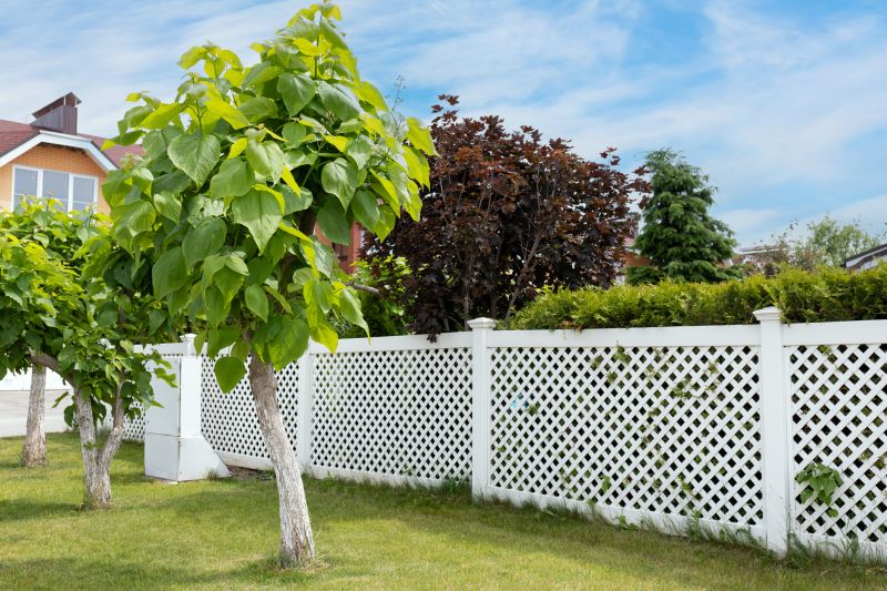 Lattice Fence in a Garden Setting